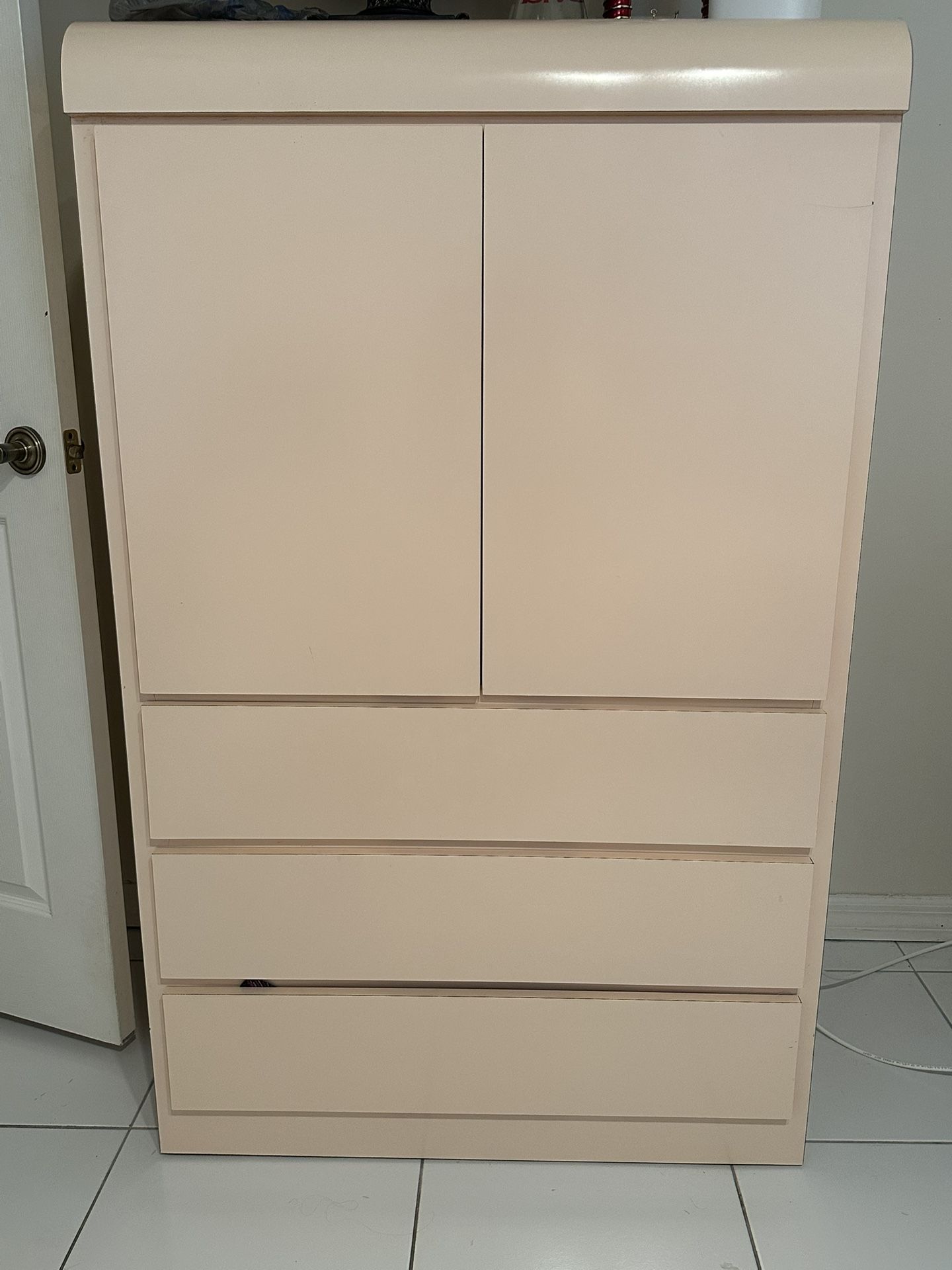 Vintage Peach Armoire/Dresser