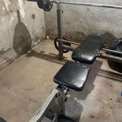 Weight Bench and Plates