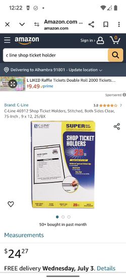 Sheet holders/ Shop Ticket Holders