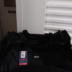 NEW -Dejuno duffle bag, black with wheels