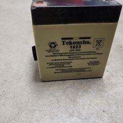 Tekonsha 1023 rechargeable sealed lead acid battery,.