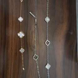 Clover Necklace and Bracelets