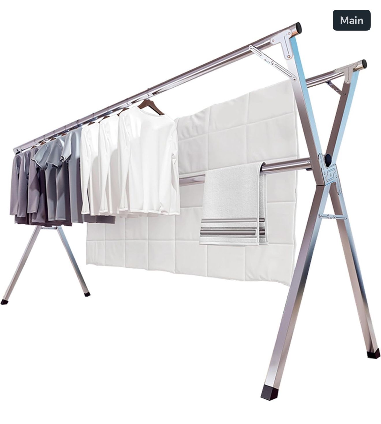 Urya 95 Inches Clothes Drying Rack, Drying Rack Clothing Folding Indoor Outdoo