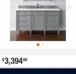 Gray Bathroom sink cabinets