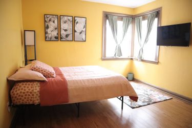 Queen Bed (Mattress + Frame + Bedding)