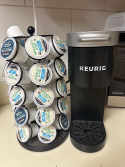 keurig coffee maker and k cup carousel