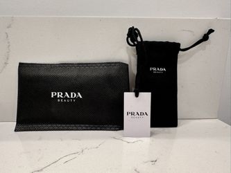 PRADA Lipstick Case Pouch With Black Bag