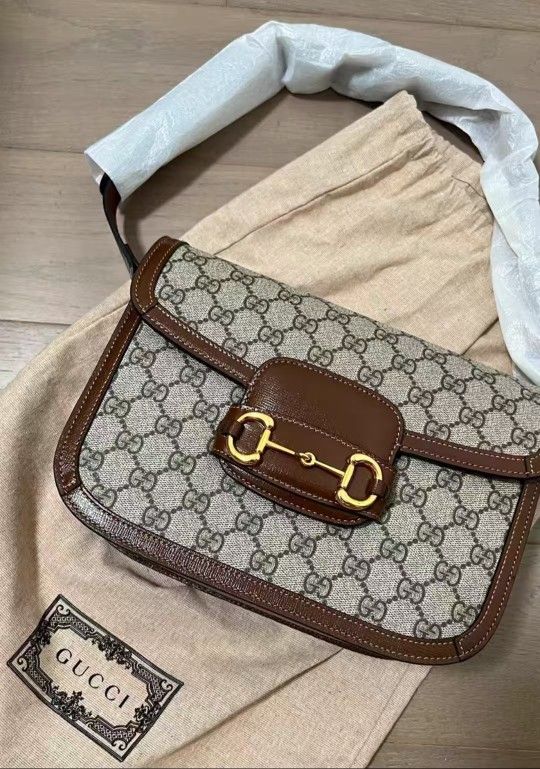 Brand New with Box GG Designer Fashion Horsebit 1955 Saddle Bag Can Crossbody Shoulder Bag