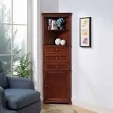 Hampton Harbor 23 in. W x 13 in. D x 68 in. H Brown Freestanding Linen Cabinet