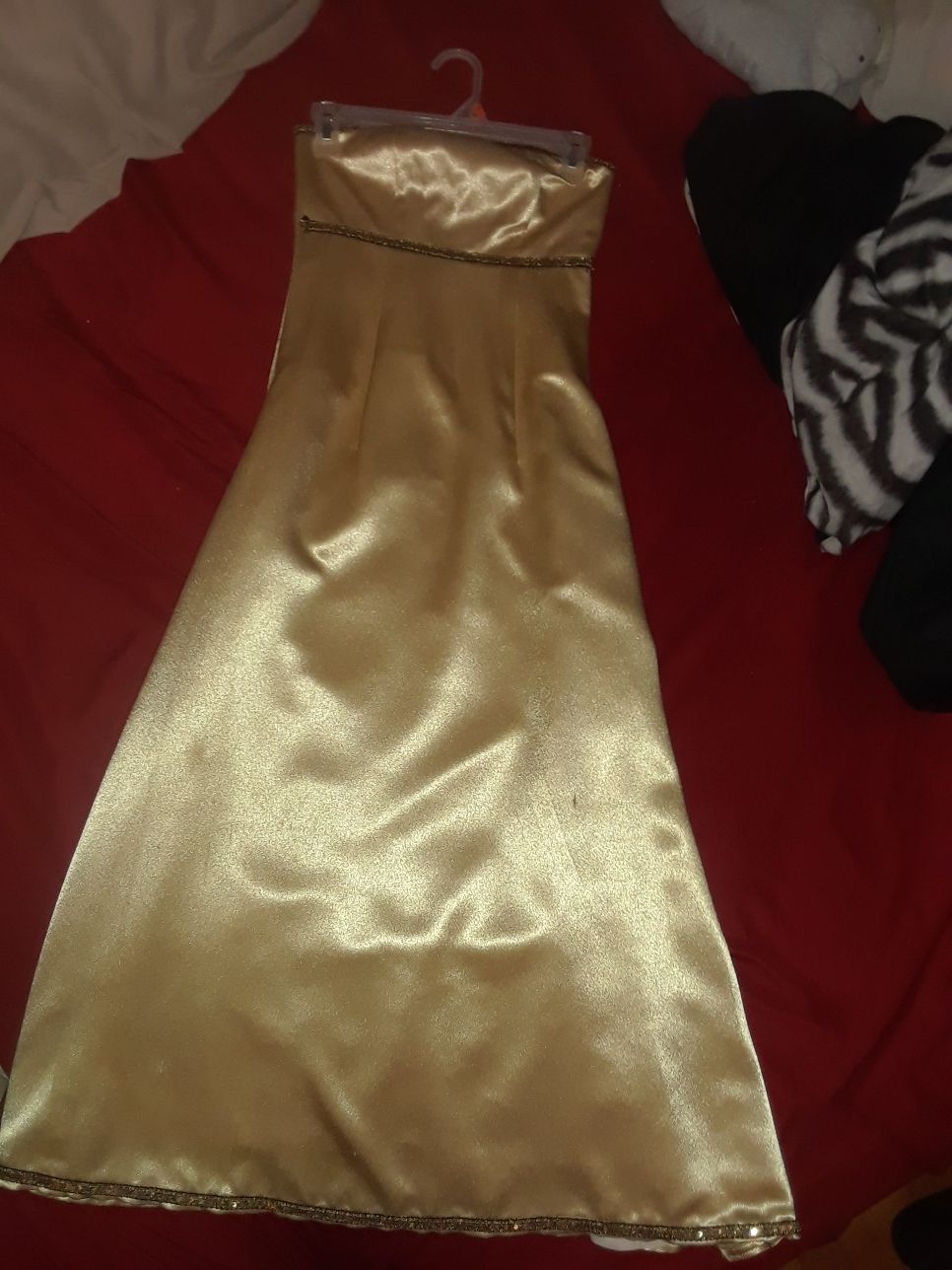 Gold evening gown