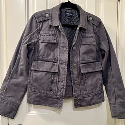 Women’s American Eagle Outfitters- Button-front Heavy, Lined Gray Jacket -Size M 