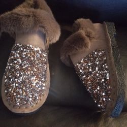 Brand New Brown Bling Boots Size 9