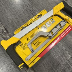 Stanley 12 in. Steel Hacksaw Black/Yellow 2 pc