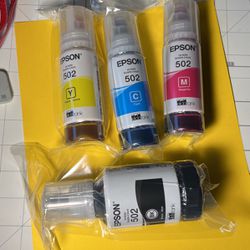 Compatible 502 High Capacity Ink Bottles Replacement for Epson Compatible 502 Ink Refill Bottles 