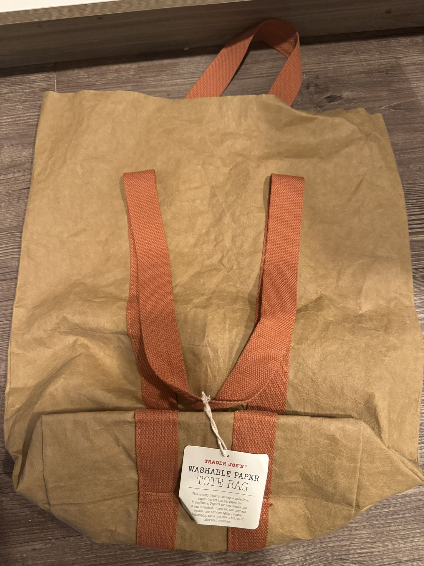 Trader Joes Washable Tote Bag New