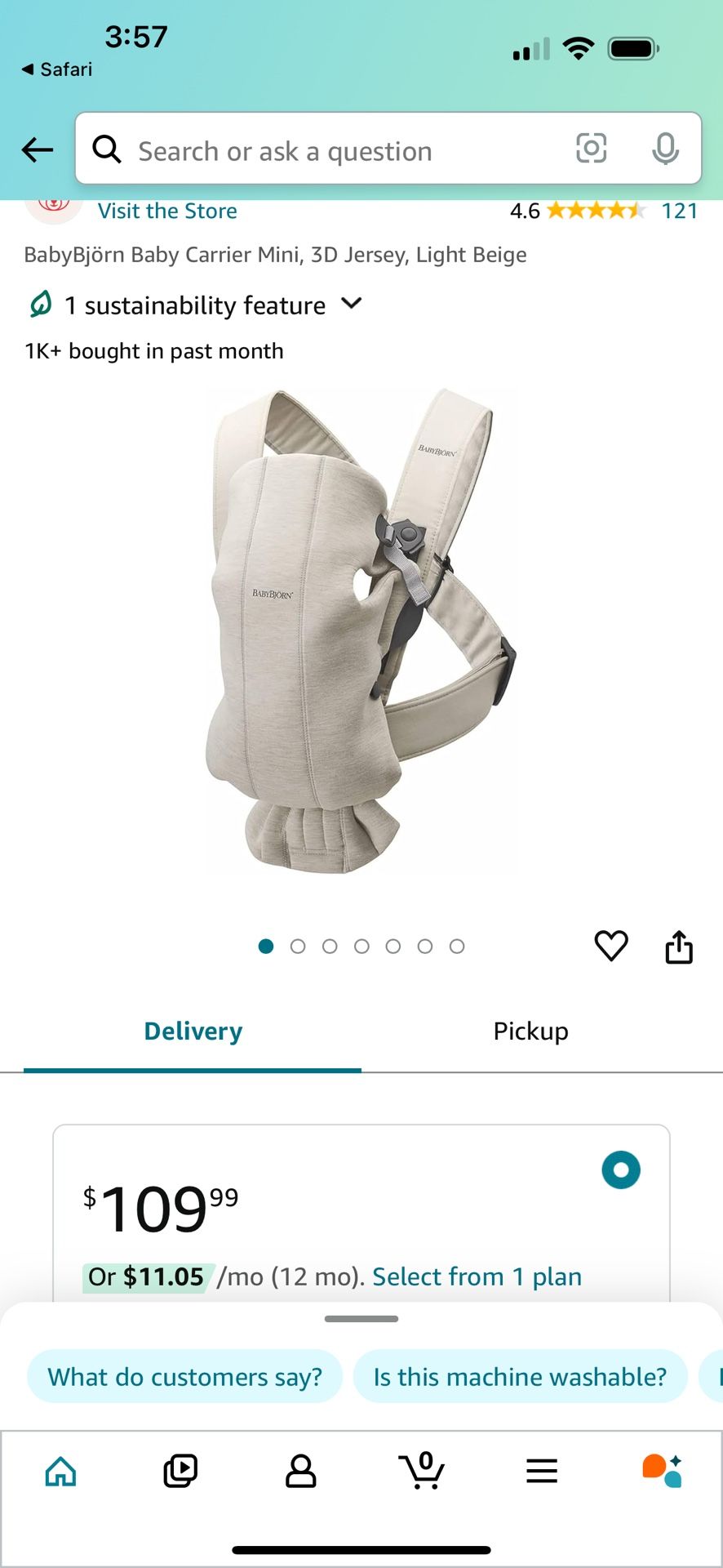 Baby Born Mini Carrier Used Only 3 Times