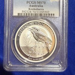 2016-P 1oz PCGS MS70 AUSTRALIA KOOKABURRA SILVER COIN 