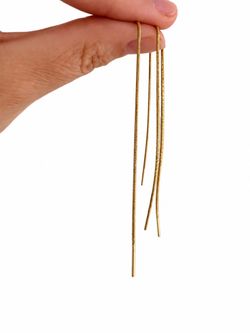 Gold-Tone Snake Chain Ear Threader Earring