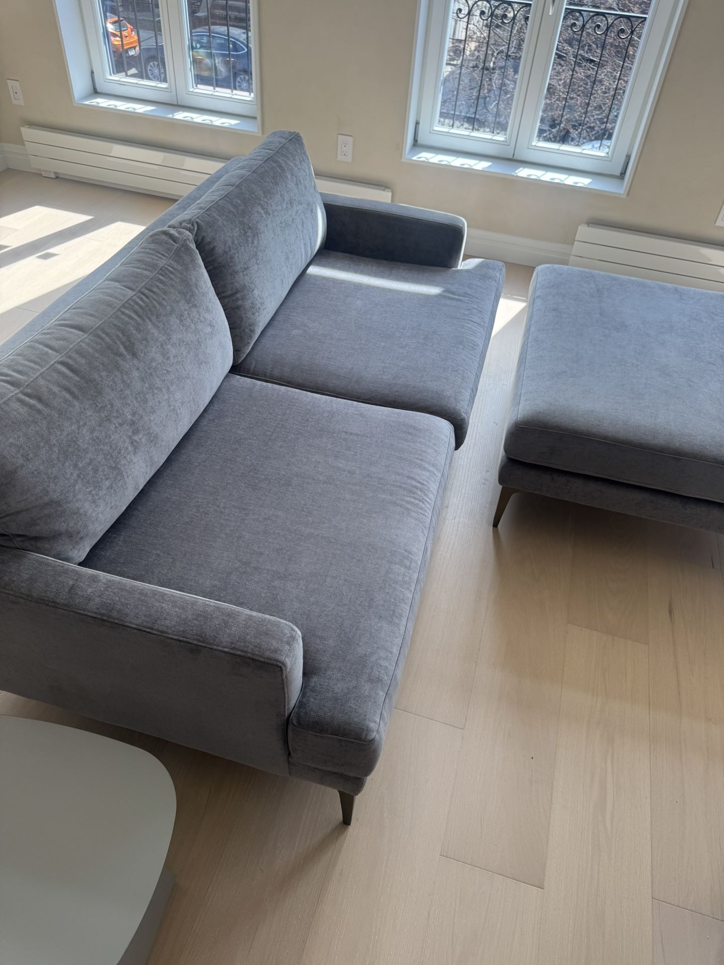 West Elm Andes Sofa & Andes Ottoman