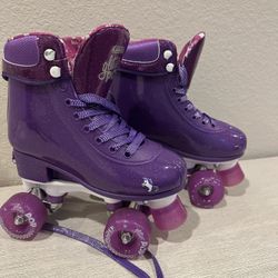 Kids Purple Glitter Skates
