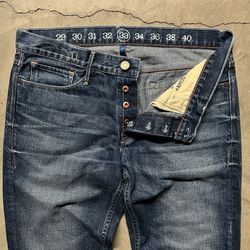 Earnest Sewn 🇺🇸 Men’s FULTON 407 JOHNNY Straight-Leg Denim Jeans W33 L30