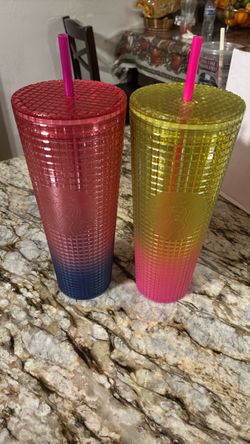Starbucks Grid Tumbler Cups Set of 2