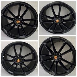 OEM Porsche 911 992 Black 21" 20" Wheels Rims Germany