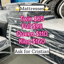 New Mattresses  Twin mattress Full mattress Queen mattress  King mattress  Colchones nuevos  Beds 