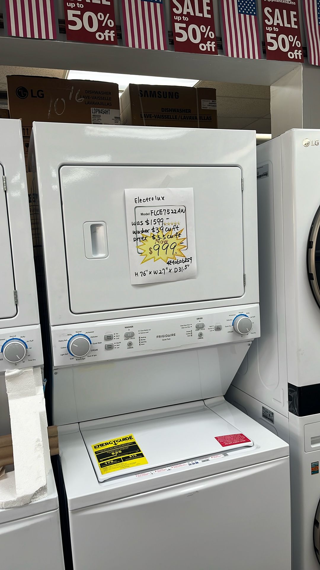 Stackable 27” In New Open Box And 1 Year Warranty