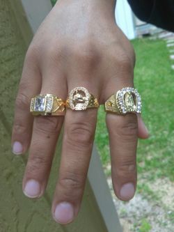 14K gold filled men rings