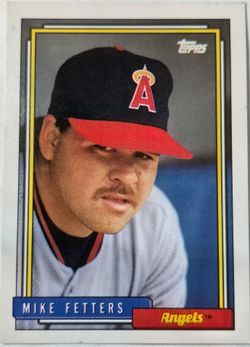 1992 Topps Mike Fetters Angels Baseball Card # 602 Unc