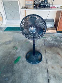 18” fan, three speed oscillating, run quiet