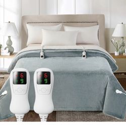 Brandnew Electric Blanket Queen Size 84"x90", Heating Blanket, Soft Flannel Heated Blanket, 9 Heating Levels,1-9 Hours Auto Off, Fast Heating, Overhea