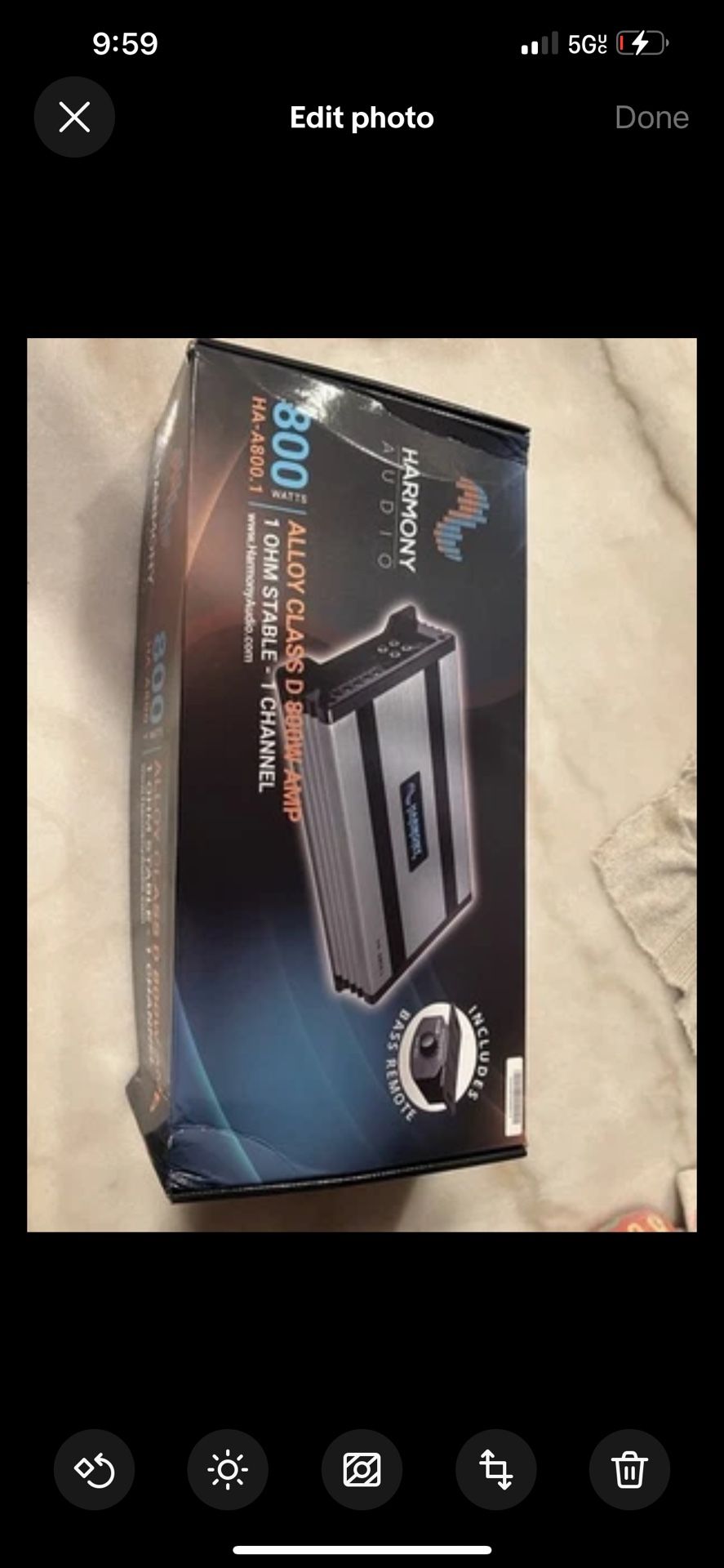 Subwoofer Amp Car Audio Harmony Mono Block 800.1