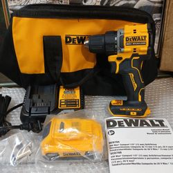 NEW DEWALT 20V BRUSHLESS ATOMIC 1/2 DRILL DRIVER TOOL KIT 