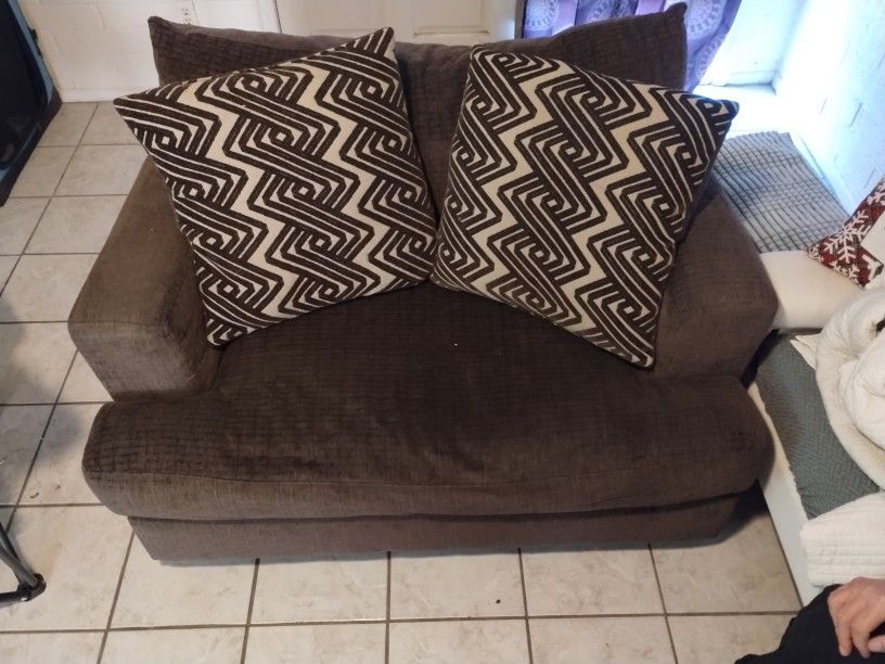 Brown Love Seat