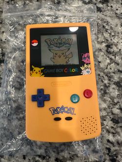 Game Boy Color Pokémon edition with Pokémon Yellow