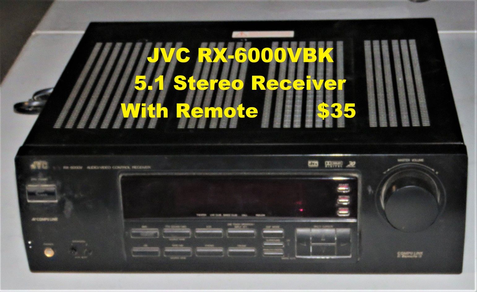 JVC RX-6000VBK 5.1 Stereo Receiver with remote