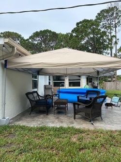10x10 FT Pop-Up Canopy Tent with Roller Bag - Portable Instant Shade, Sturdy Iron Frame, Water-Resistant 210D Oxford Fabric, UV Protection, Easy Assem