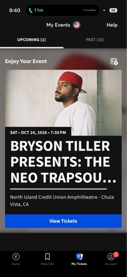 Bryson tiller concert tickets October 24 2026 San Diego