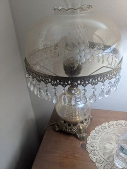 Antique crystal lamp