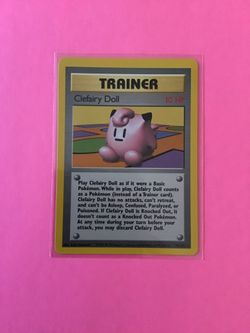 RARE Clefairy Doll Trainer 70/102 Pokemon Card