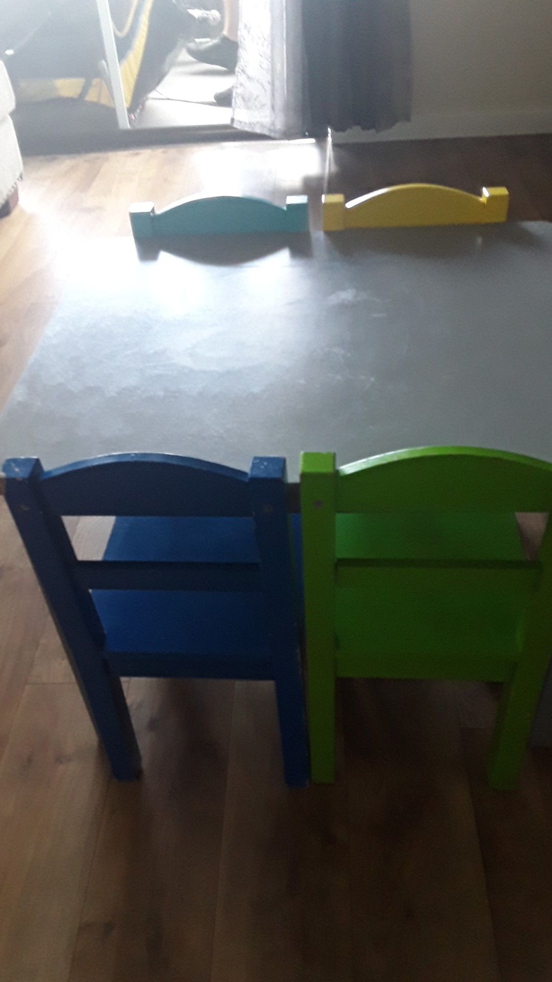 Sturdy wood kids table and chairs