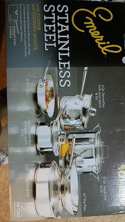 EMERIL STAINLESS STEEL COOKWARE - BRAND NEW IN THE BOX