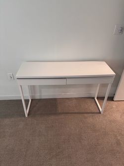 White Desk with Two Drawers