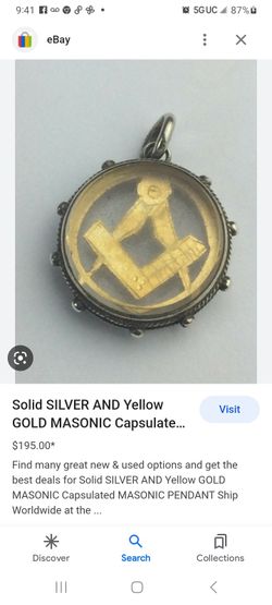 Gold Masonic Medal 14 K