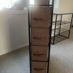 Slim Steel Frame Organizer Dresser