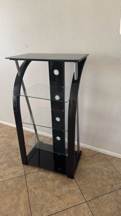 Poundex Lonture Black Transitional Metal Media Cabinet