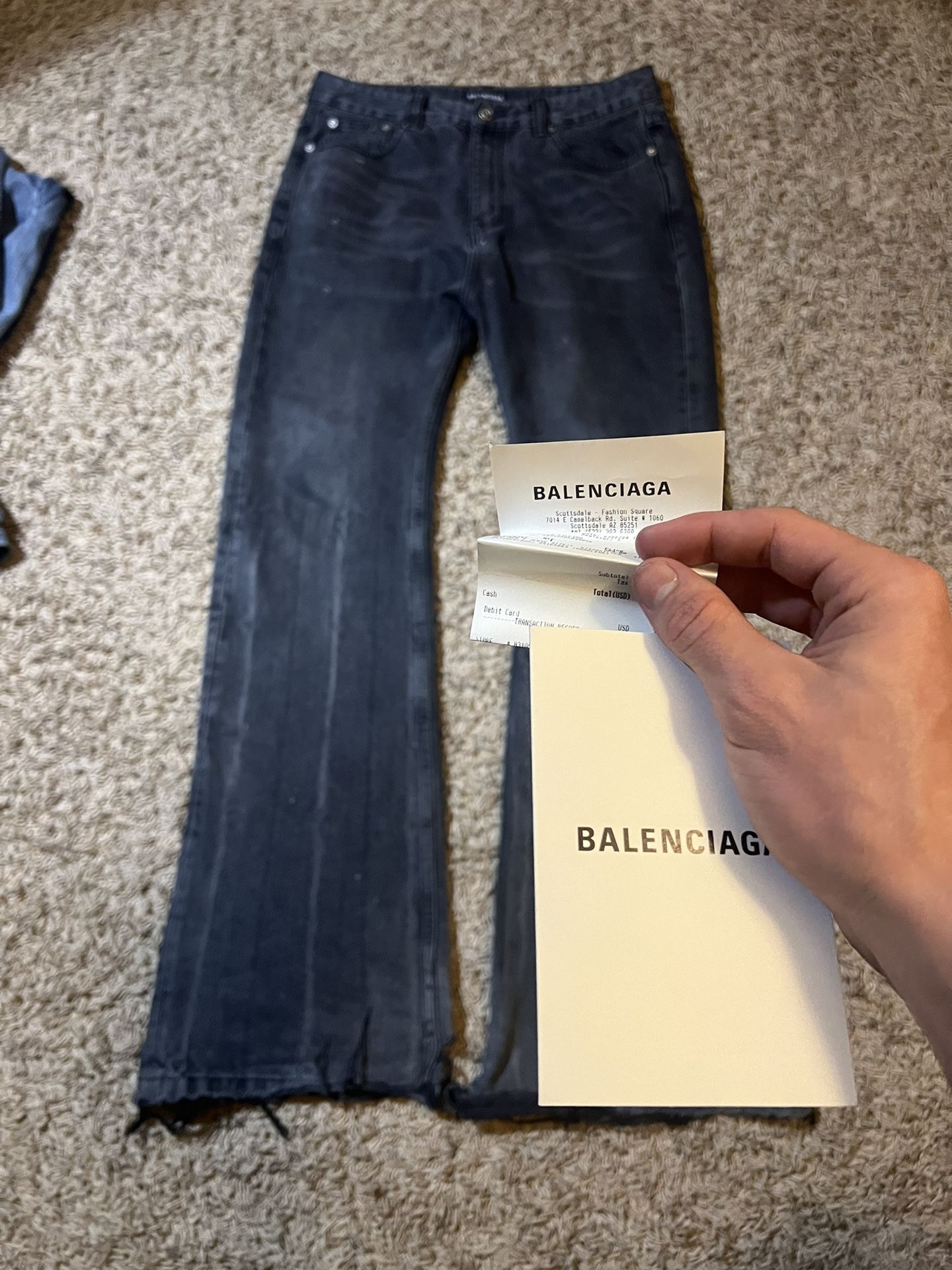 Balenciaga fw22 lost tape flared jeans