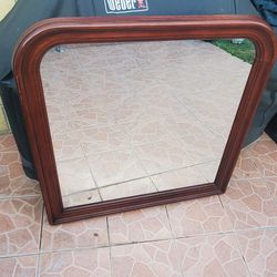 Ornate Vintage Wood Mirror